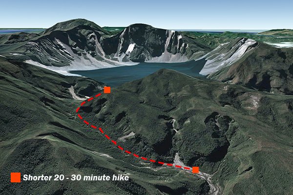 Map of hiking Mt. Pinatubo option 1